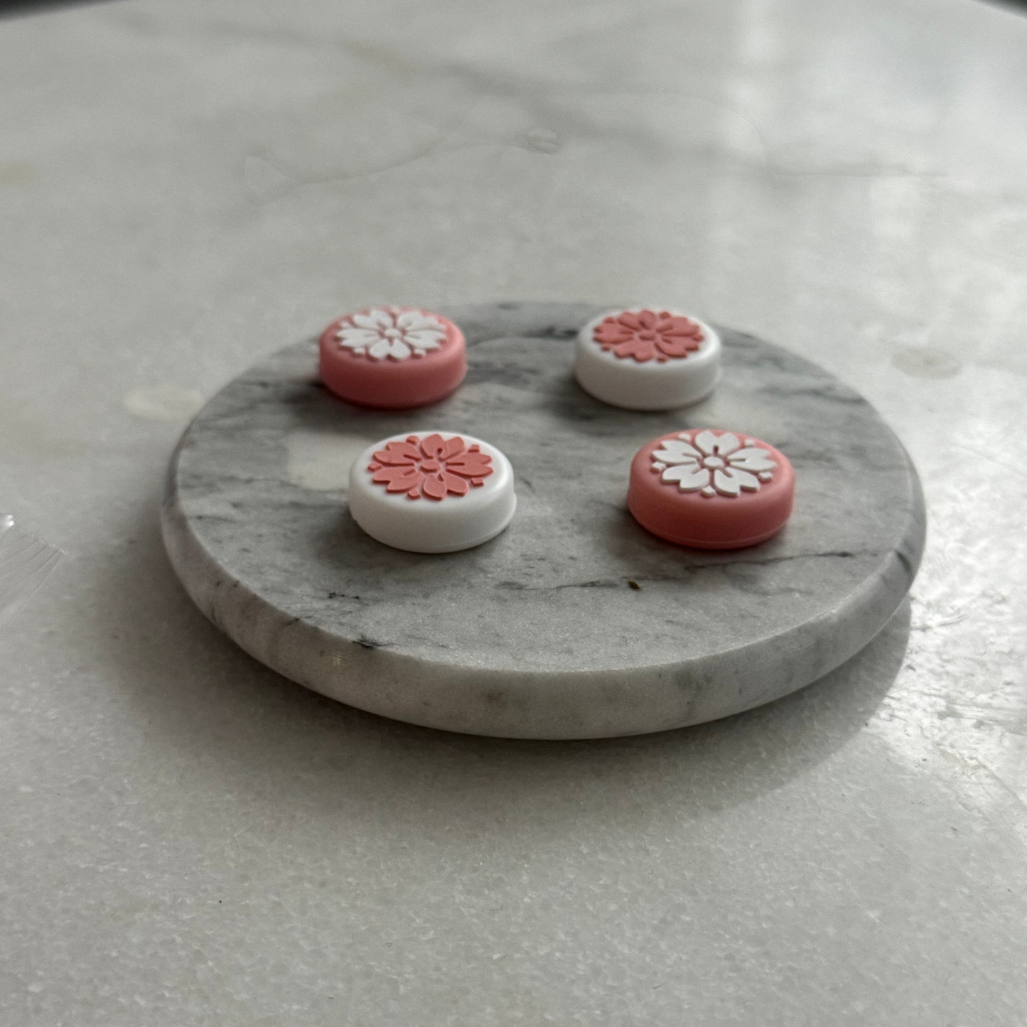 Pink Sakura Switch 2 Thumb Grips