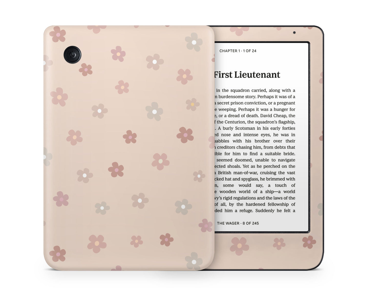 Lux Skins Kobo Ceramic Rose Pink Daisy Kobo Clara Colour Skins - Art Floral Skin