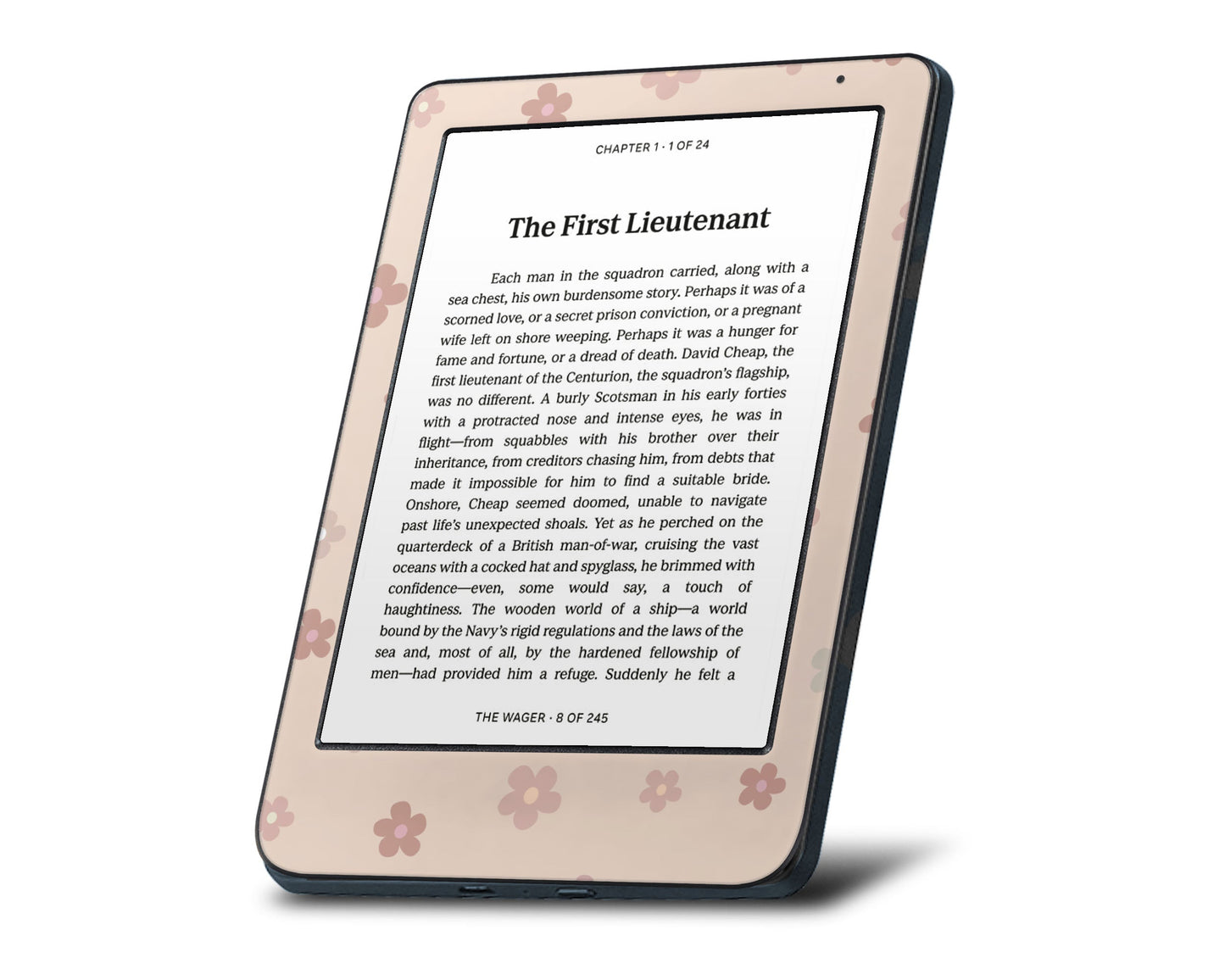 Lux Skins Kobo Ceramic Rose Pink Daisy Kobo Libra Colour Skins - Art Floral Skin