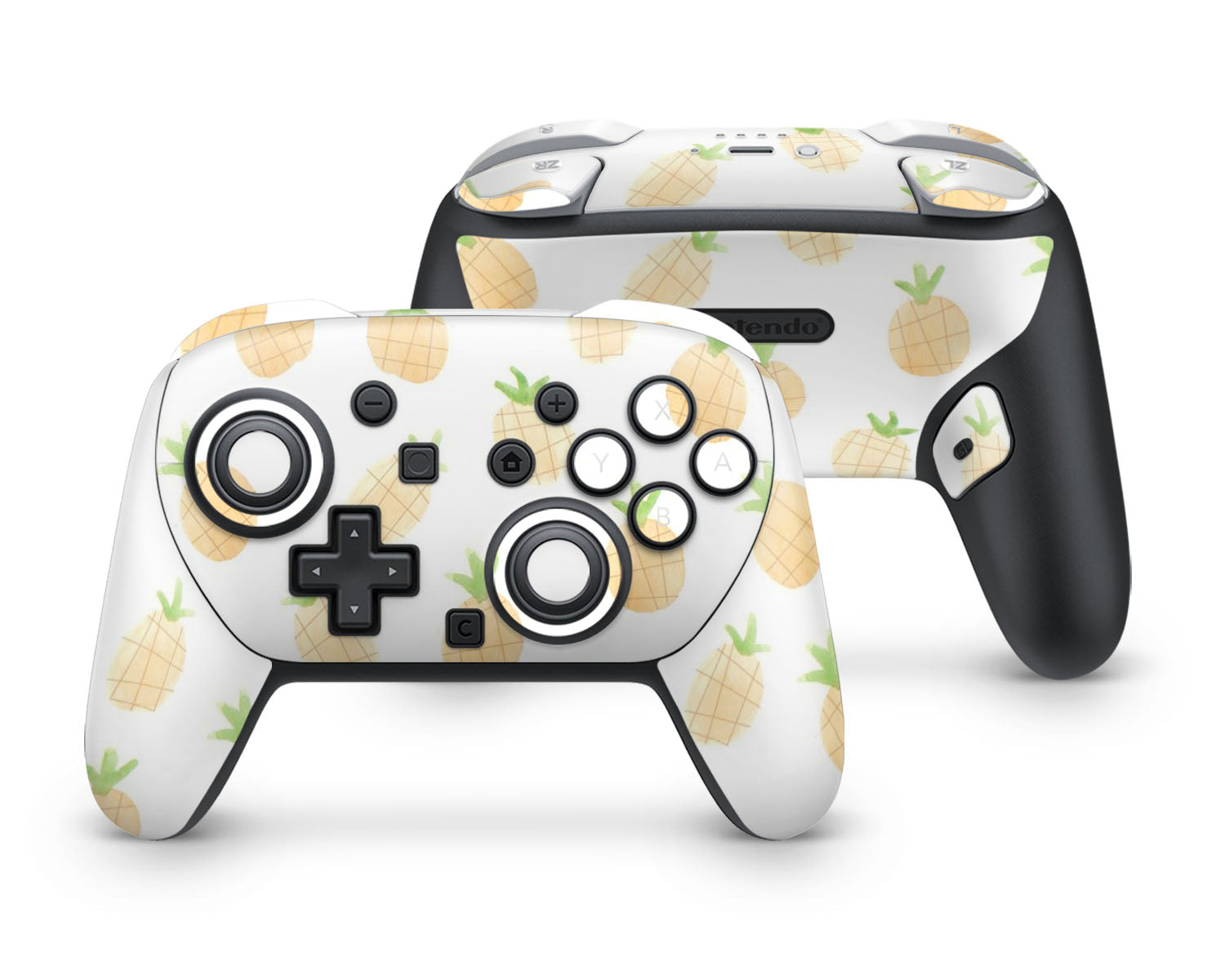 Summer Pineapple Yellow Green Nintendo Switch 2 Pro Controller Skin ...
