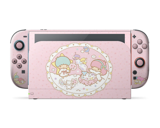 Lux Skins Nintendo Switch 2 Little Twin Stars Pink Full Set Skins - Pop culture My Little Twin Star Skin