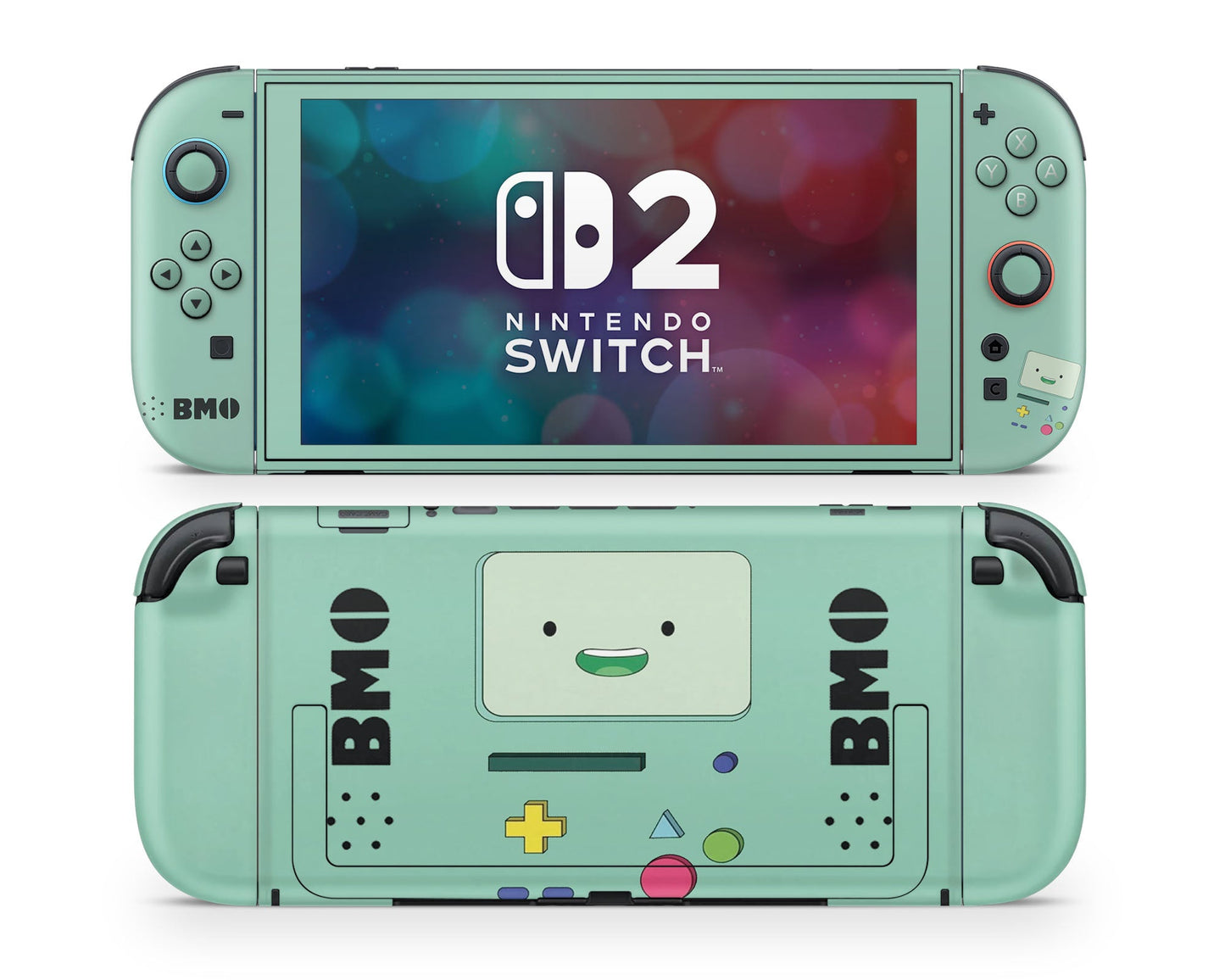Lux Skins Nintendo Switch 2 Teal Adventure Time Beemo Joycons Only Skins - Pop culture Adventure Time Skin