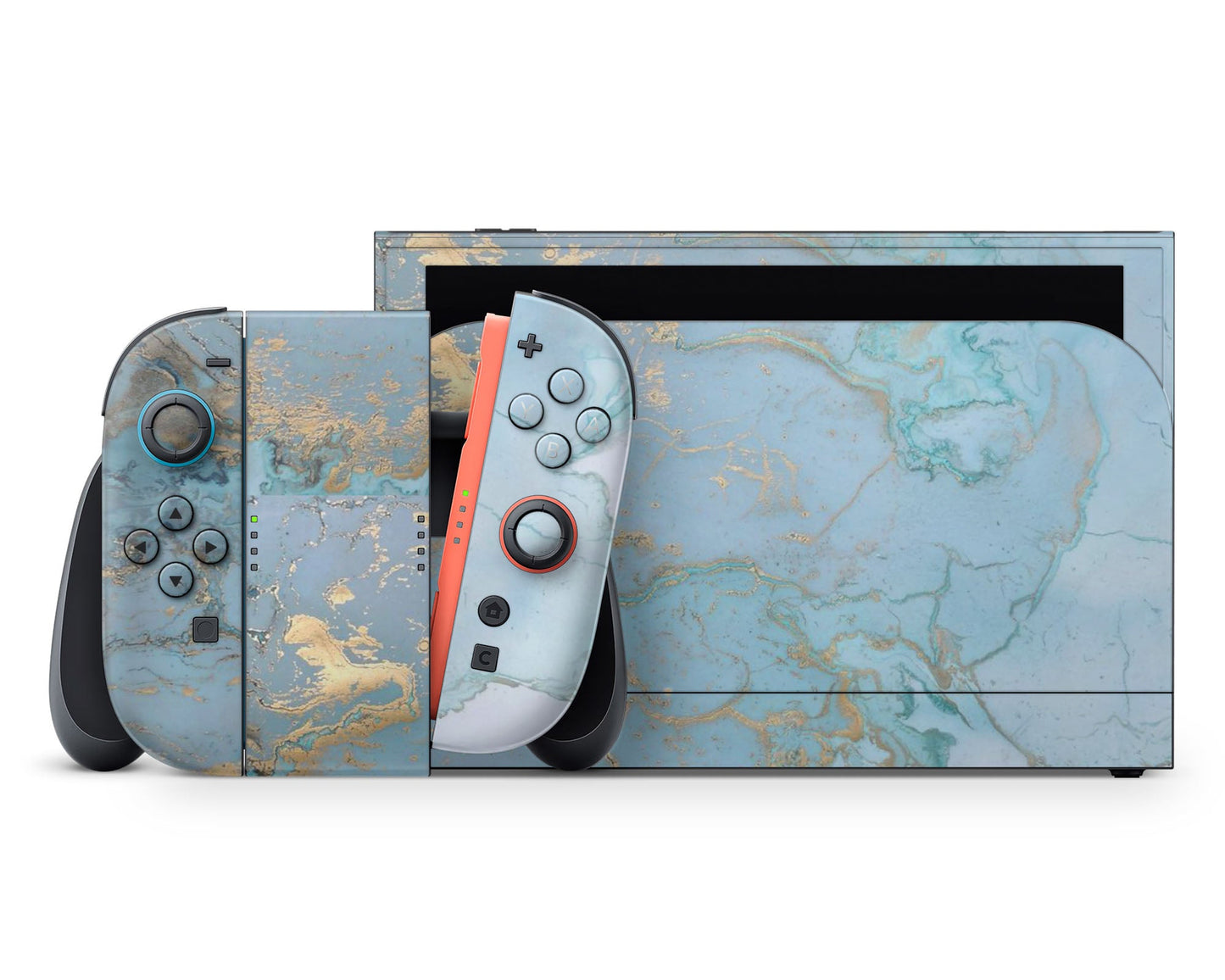 Lux Skins Nintendo Switch 2 Blue Marble Classic no logo Skins - Pattern Marble Skin