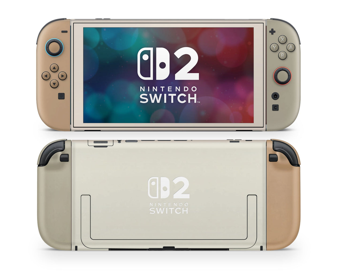 Lux Skins Nintendo Switch 2 Nordic Forest Nintendo logo Skins - Solid Colours Colour Blocking Skin
