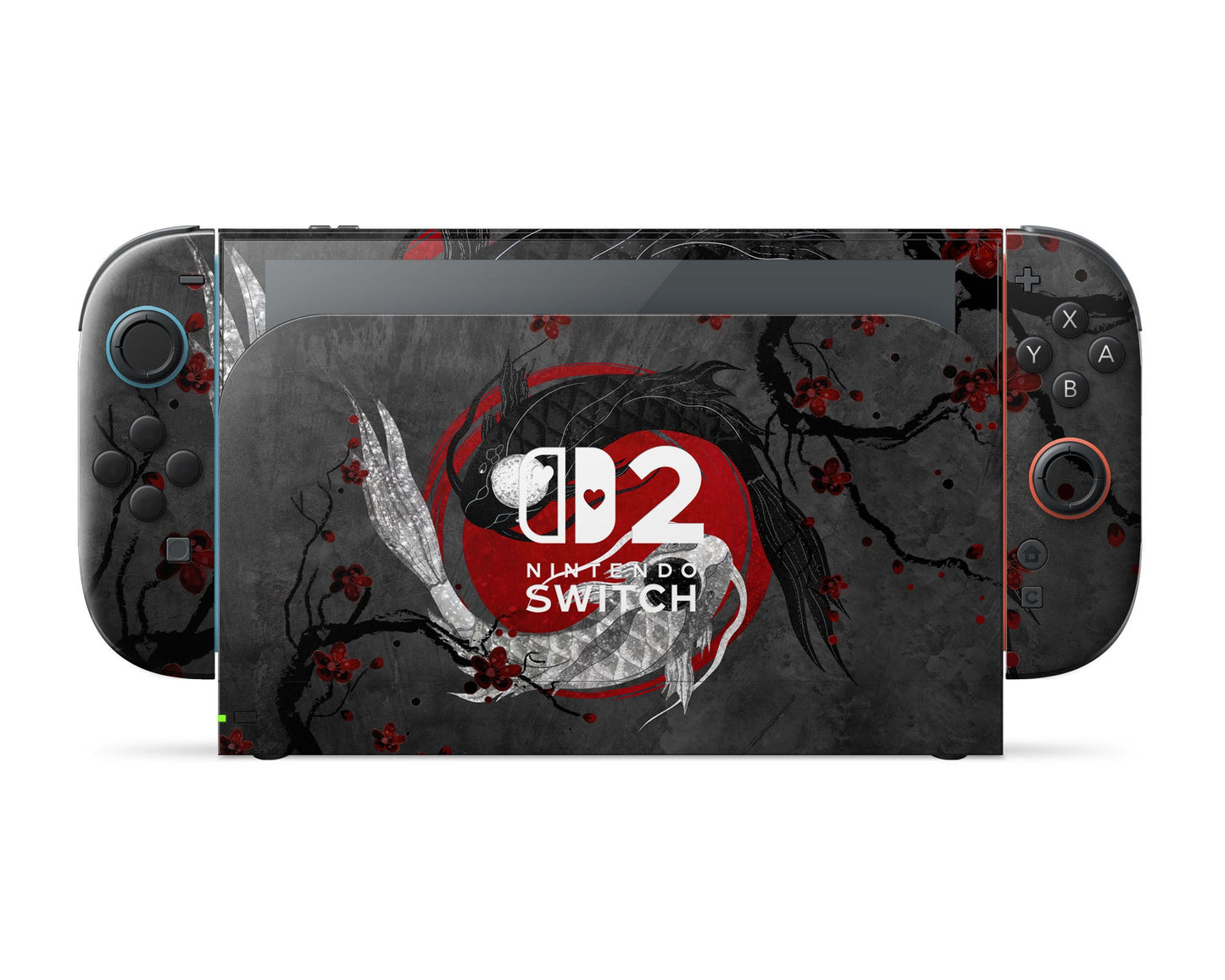 Lux Skins Nintendo Switch 2 Yin Yang Rose Koi Hearts logo Skins - Art Artwork Skin