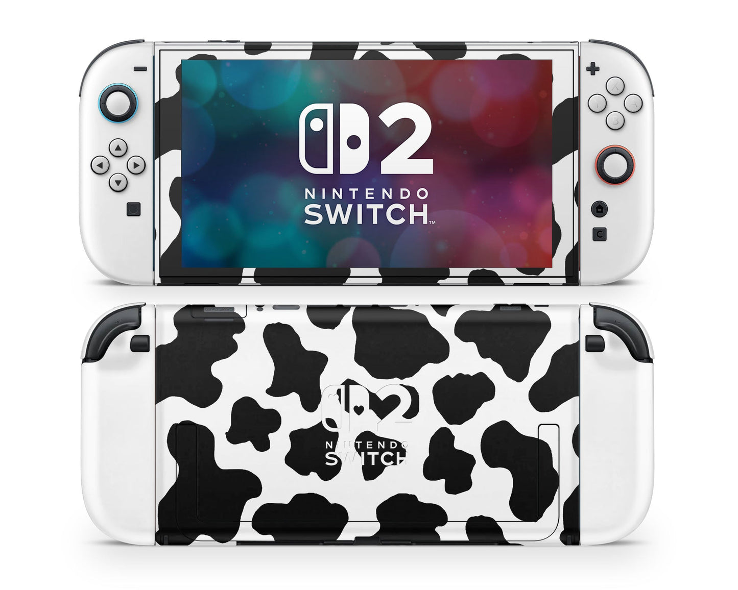 Lux Skins Nintendo Switch 2 Cow Print Hearts logo Skins - Art Animals Skin