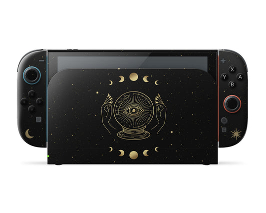Lux Skins Nintendo Switch 2 Crystal Ball All Seeing Eye Tarot Card Full Set Skins - Pattern Abstract Skin