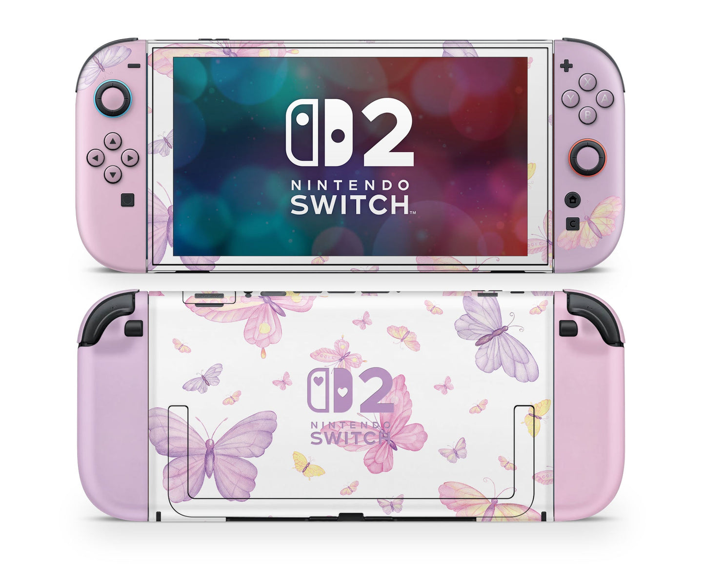 Lux Skins Nintendo Switch 2 Fairytale Butterfly Hearts logo Skins - Pattern Animals Skin