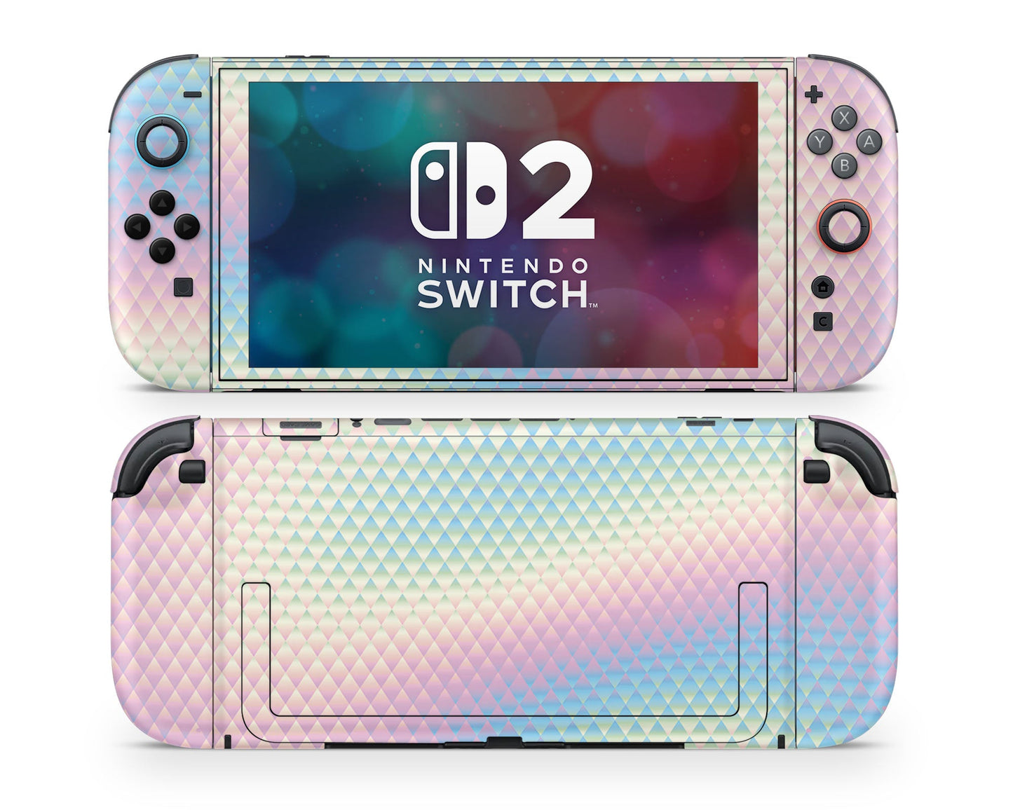 Lux Skins Nintendo Switch 2 Holographic Diamond Classic no logo Skins - Pattern Skin