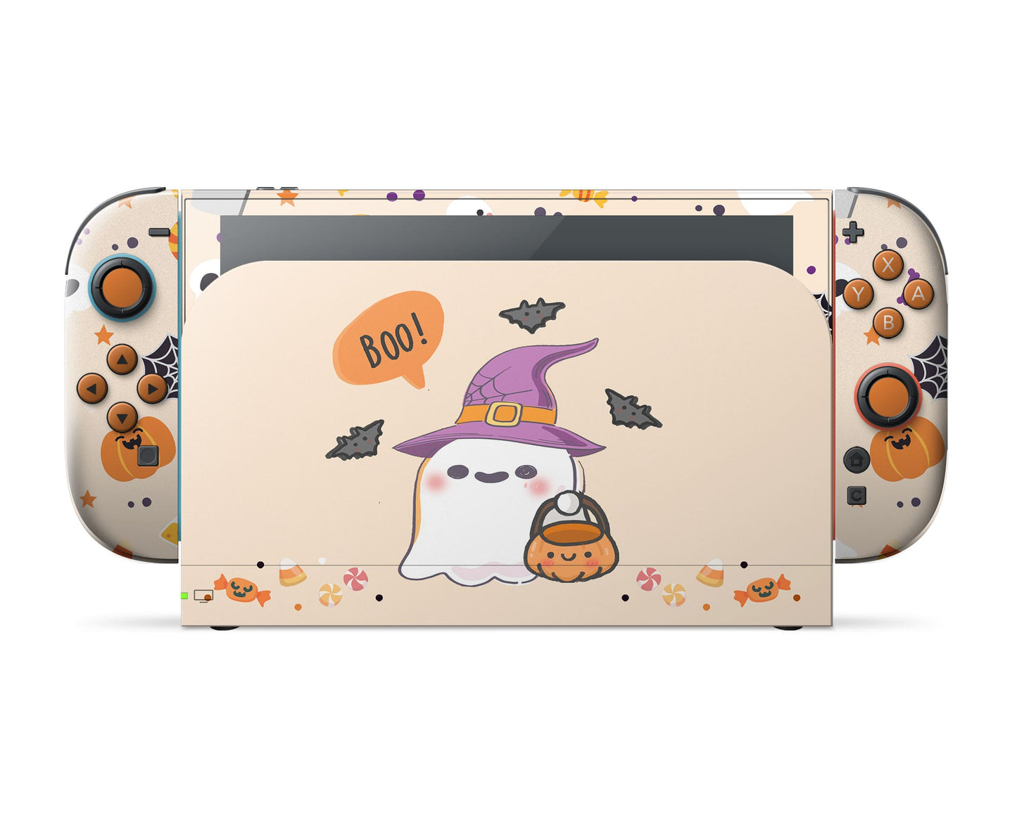 Lux Skins Nintendo Switch 2 Cute Halloween Ghost Full Set Skins - Art Animals Skin