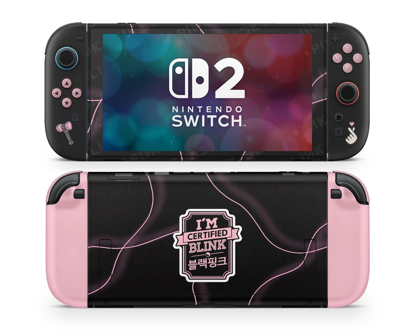 Lux Skins Nintendo Switch 2 BLACKPINK Joycons Only Skins - Pop culture BLACKPINK Skin