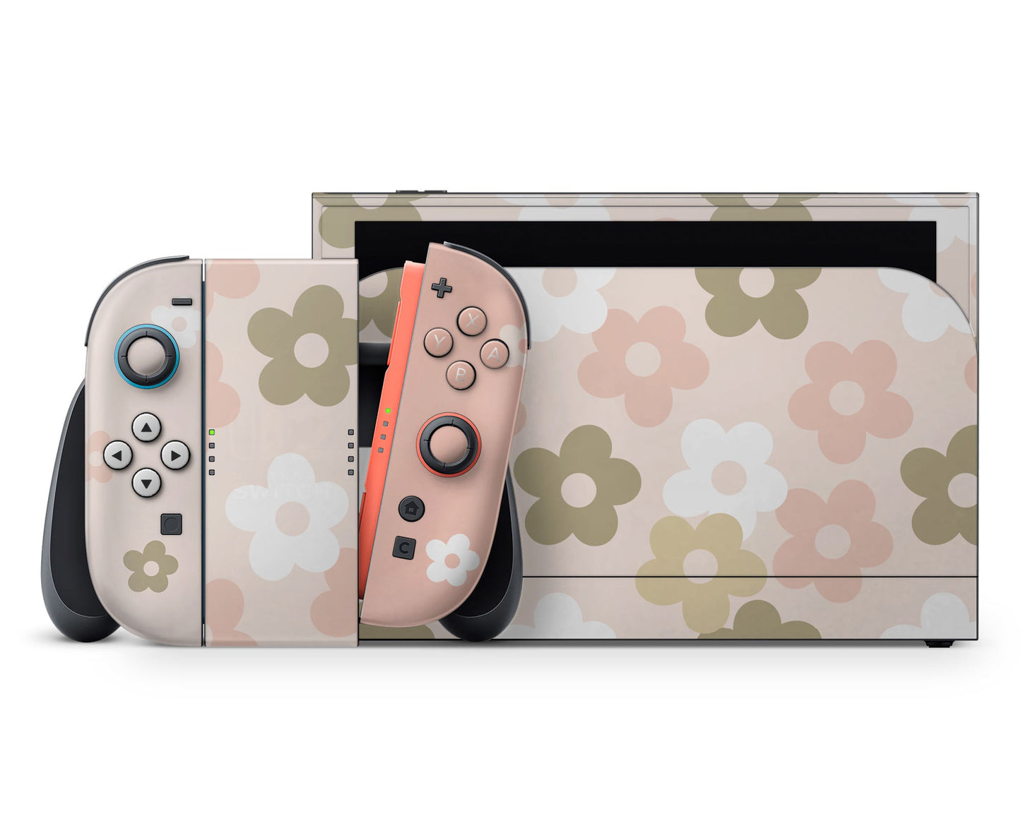 Lux Skins Nintendo Switch 2 Retro Parisian Pink Floral Classic no logo Skins - Art FLoral Skin