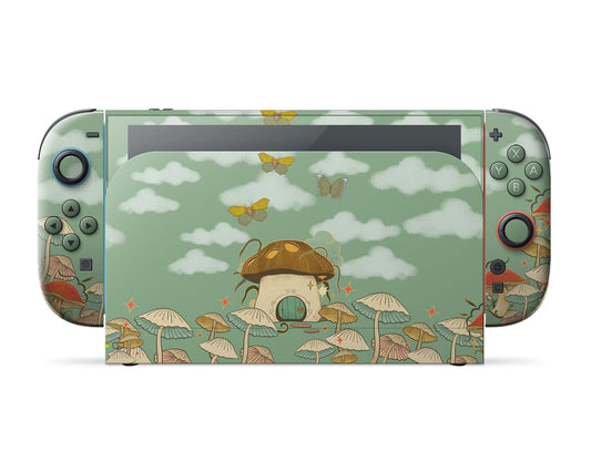 Lux Skins Nintendo Switch 2 Sage Cottagecore Mushroom House Classic no logo Skins - Art Animals Skin