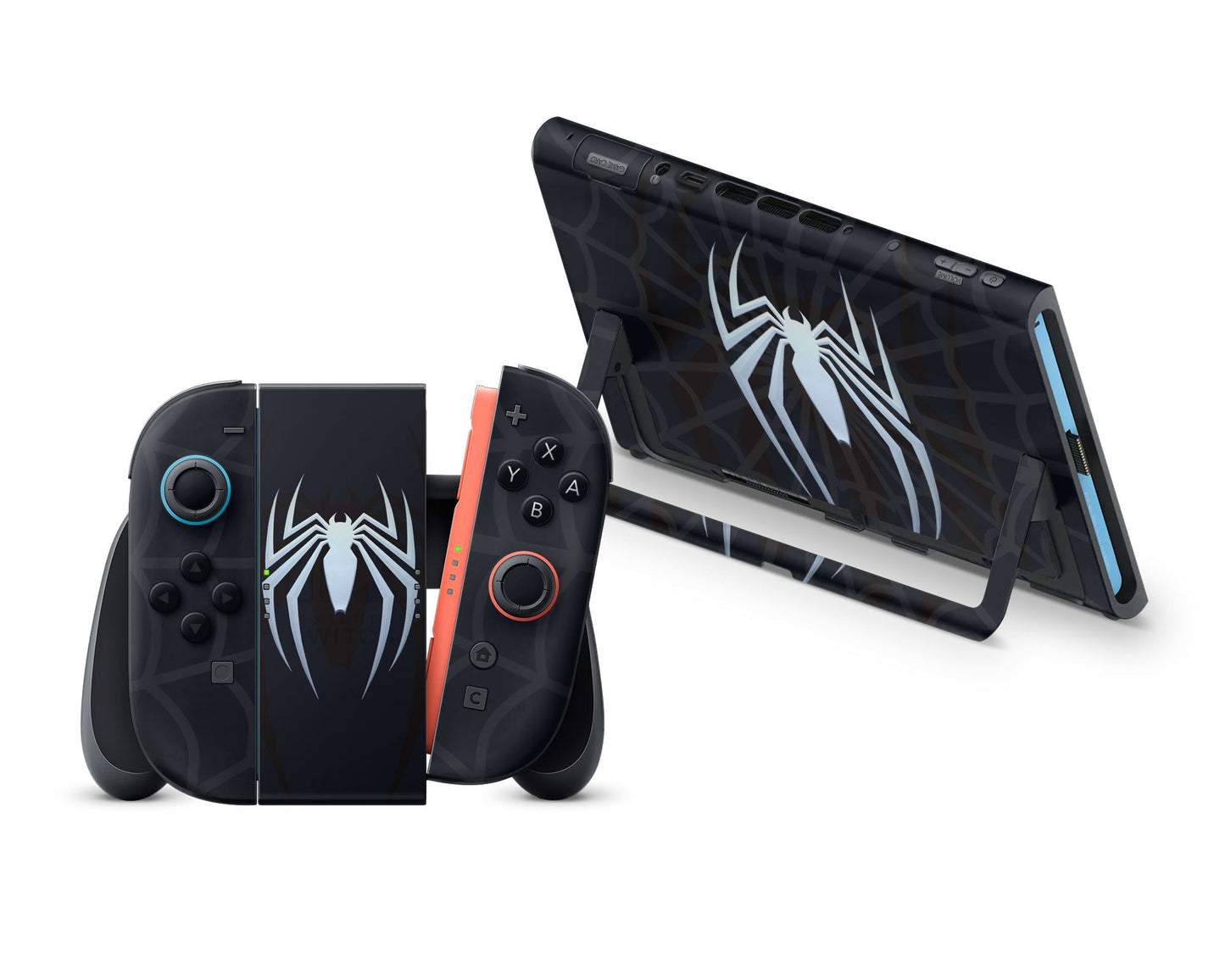 Black Spiderman Logo Nintendo Switch 2 Skin