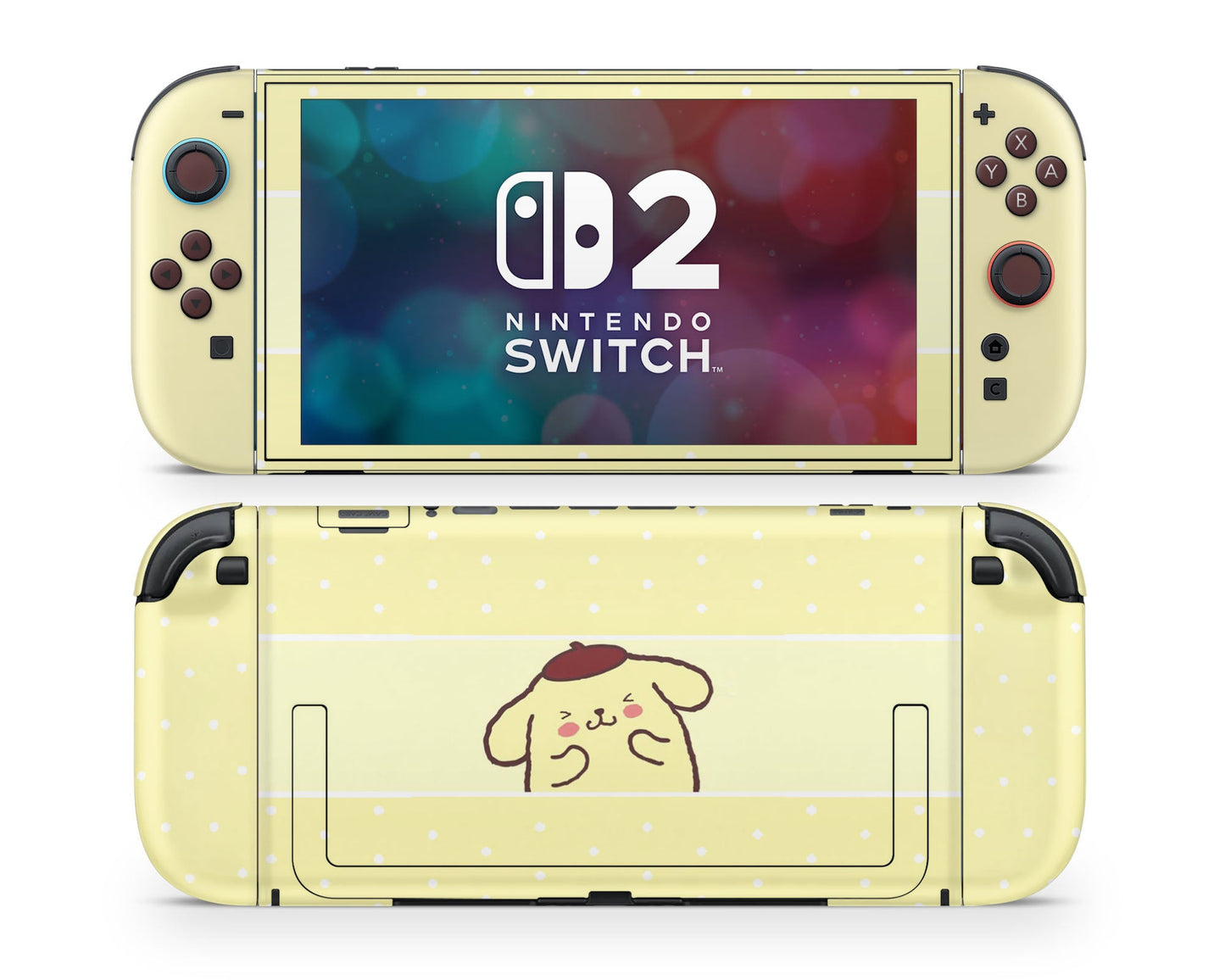 Lux Skins Nintendo Switch 2 Pompompurin Yellow Joycons Only Skins - Pop culture Sanrio Skin