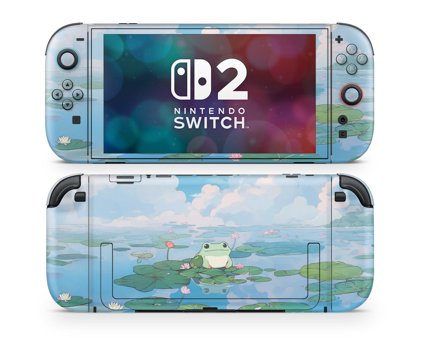 Lux Skins Nintendo Switch 2 Cute Lily Pad Frog Joycons Only Skins - Animal Skin