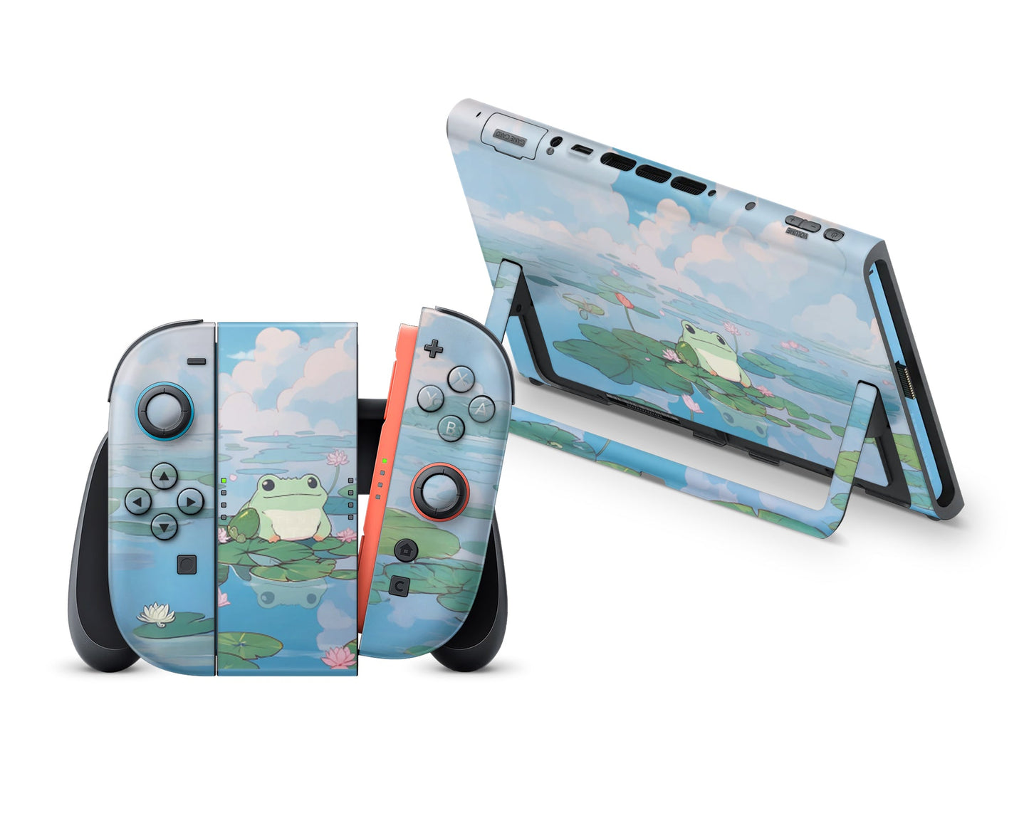 Lux Skins Nintendo Switch 2 Cute Lily Pad Frog Full Set Skins - Animal Skin