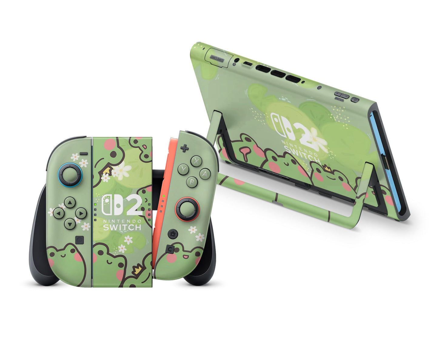 Lux Skins Nintendo Switch 2 Froggy Matcha Full Set Skins - Animal Skin