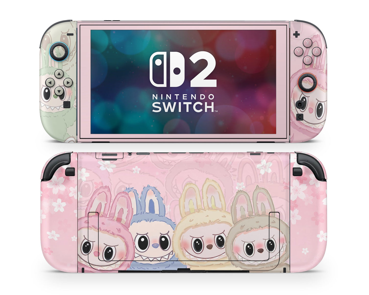 Lux Skins Nintendo Switch 2 Cute Labubu Joycons Only Skins - Pop culture Pattern Skin