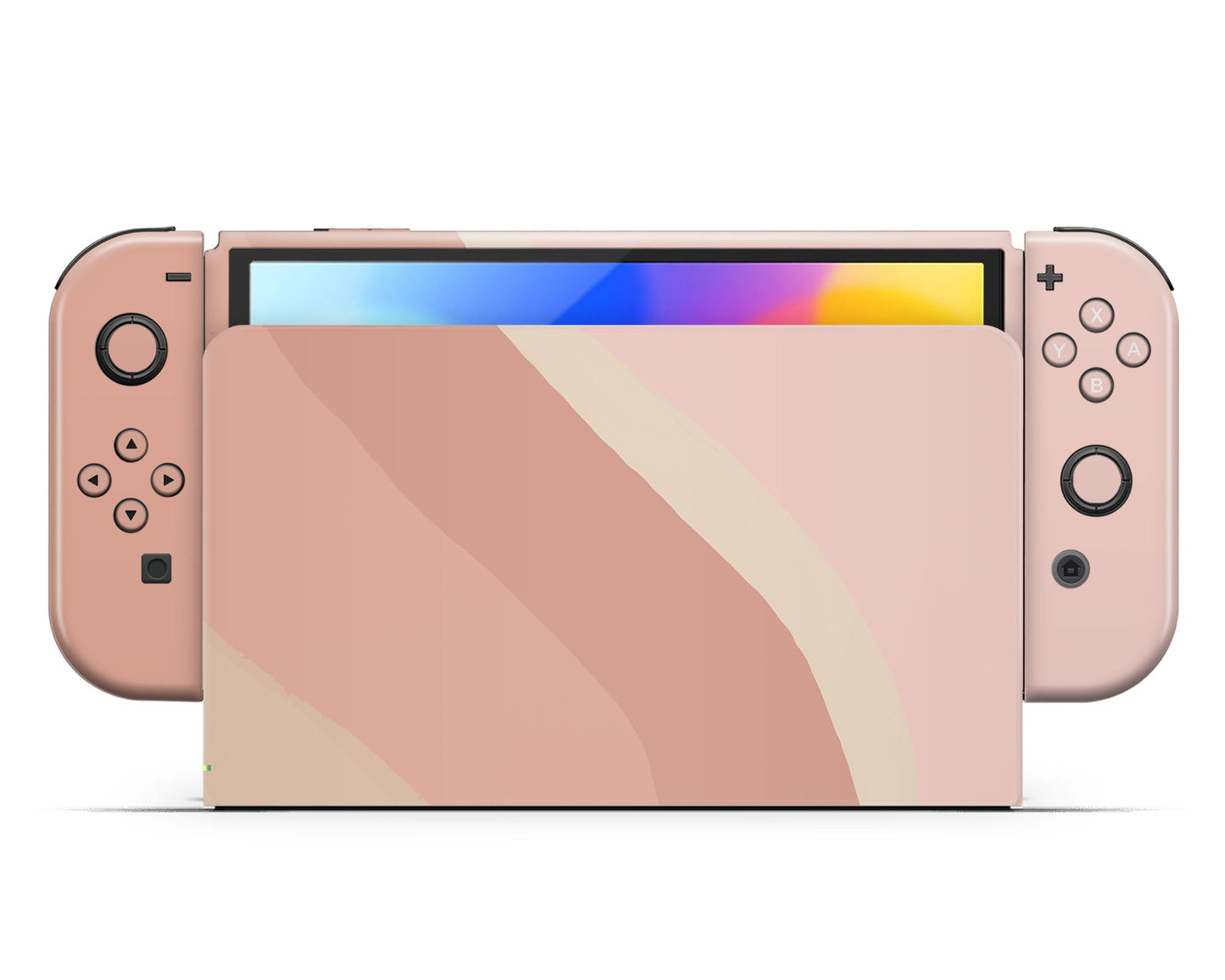 Lux Skins Nintendo Switch OLED Rose Wave Hearts logo Skins - Art Skin