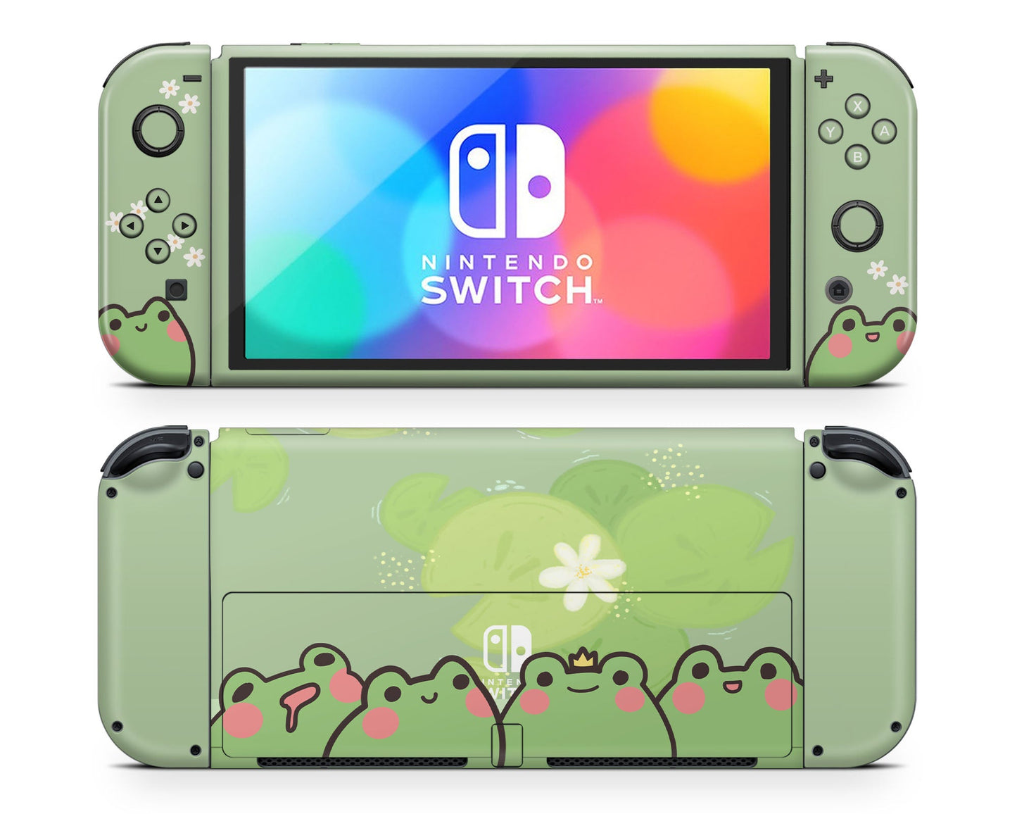 Lux Skins Nintendo Switch OLED Froggy Matcha Joycons Only Skins - Animal Skin