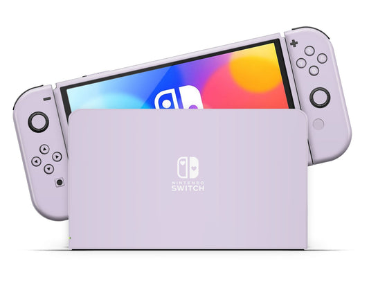 Lux Skins Nintendo Switch OLED Lilac Hearts logo Skins -   Skin