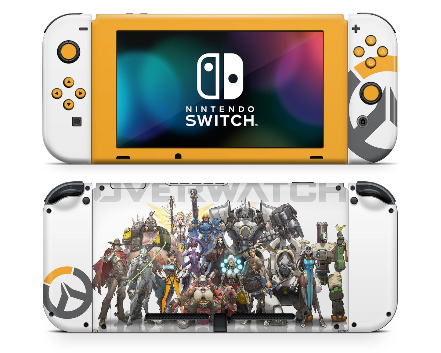 Lux Skins Nintendo Switch Overwatch Squad Full Set +Tempered Glass Skins - Pop culture Skin