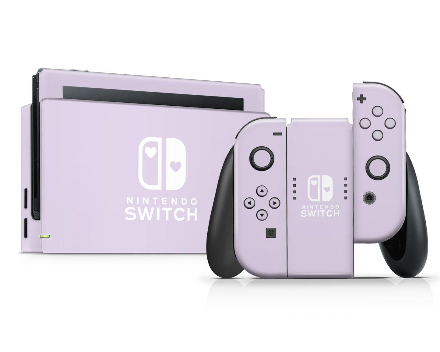 Lux Skins Nintendo Switch Lilac Hearts logo Skins - Skin