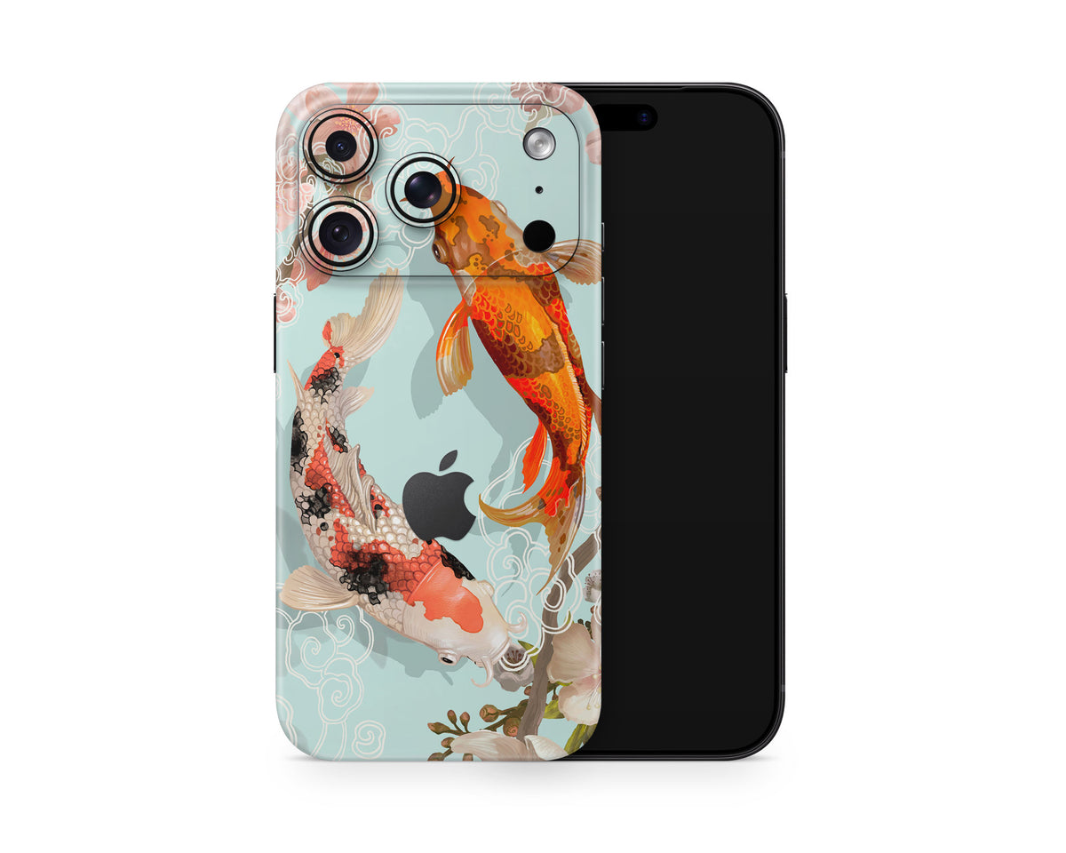 Lux Skins iPhone Yin Yang Koi Rose Light iPhone 18 Pro Skins - Art Artwork 18 Pro & Pro Max Skin