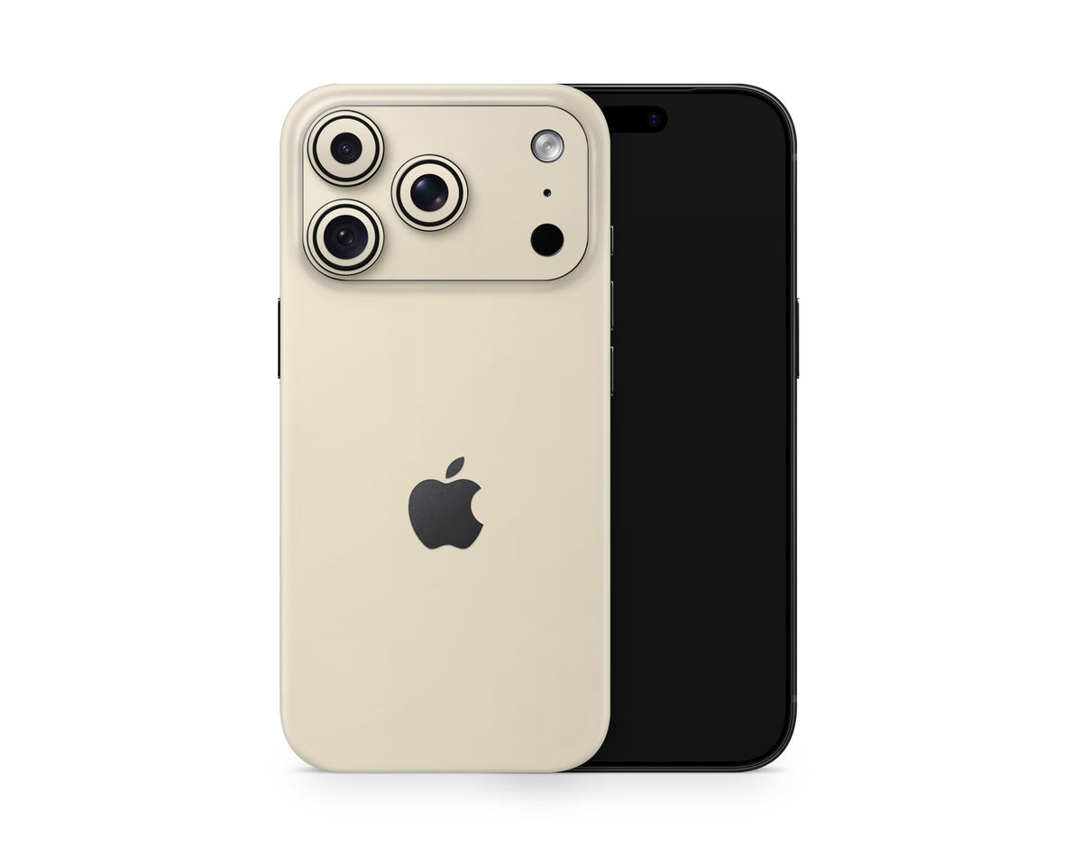 Lux Skins iPhone Starlight Gold PRO iPhone 18 Pro Skins - Solid Colours Apple Colour Series 18 Pro & Pro Max Skin