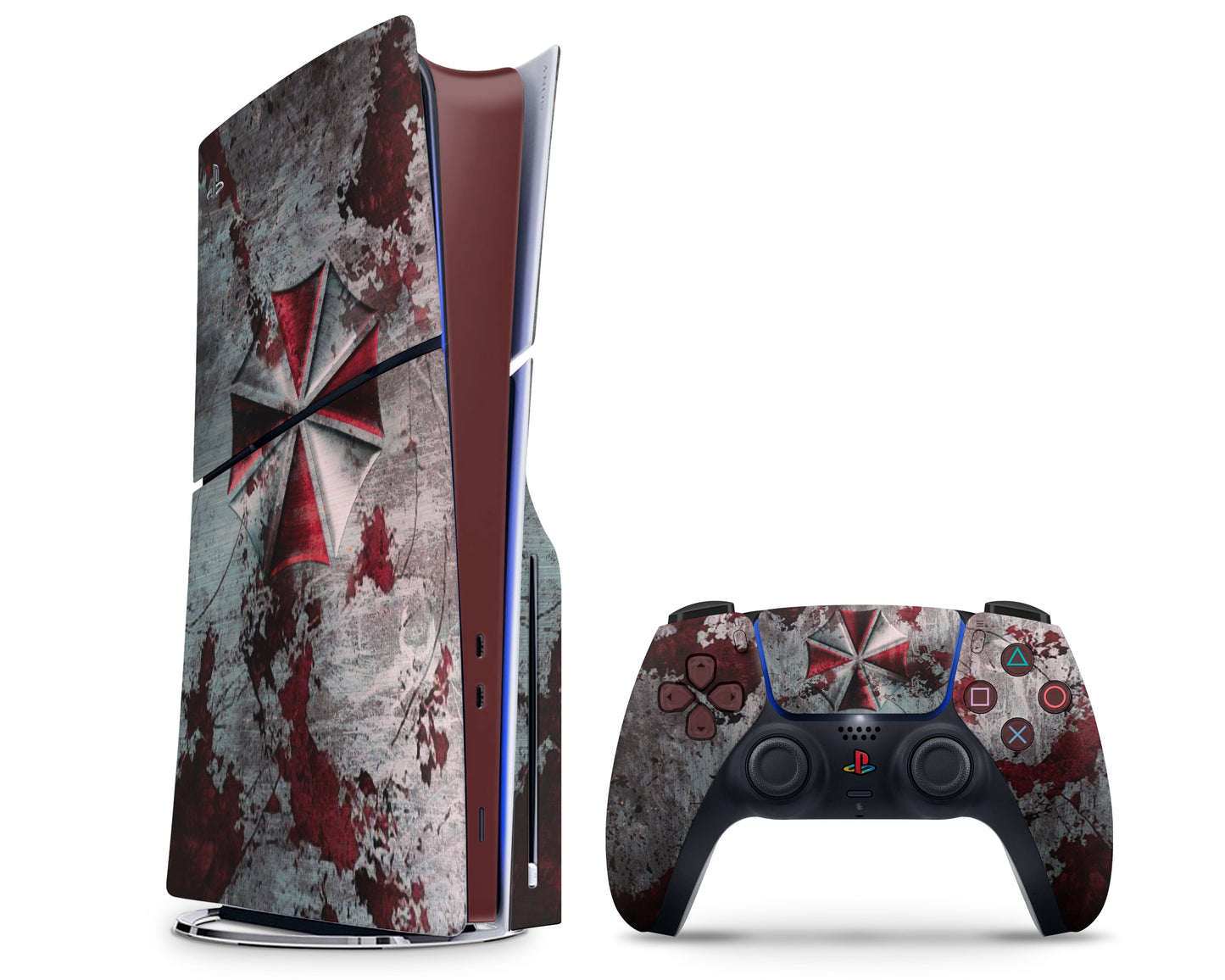 Lux Skins PS5 Slim Resident Evil Umnrella Corp PS5 Slim Skins - Pop culture Skin