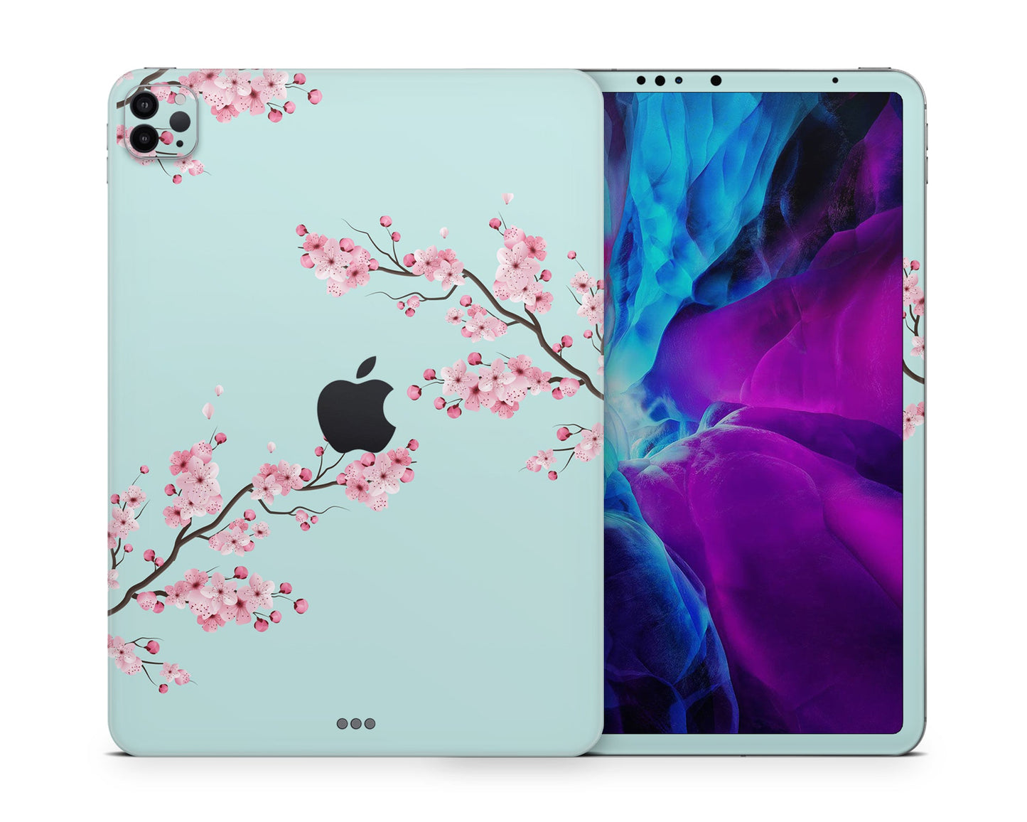 Lux Skins iPad Cherry Blossom Teal iPad Pro 12.9" Gen 5 Skins - Nature Skin