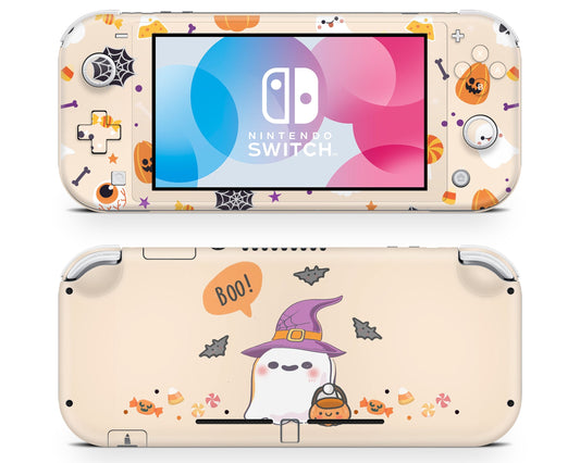 Lux Skins Nintendo Switch Lite Cute Halloween Ghost Full Set Skins - Art Animals Skin