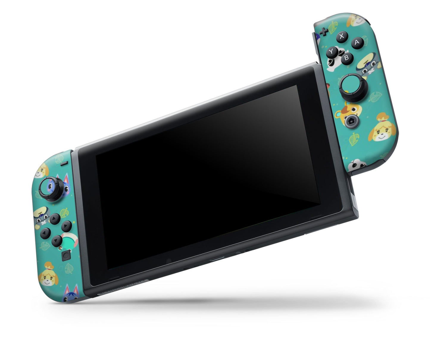 Lux Skins Nintendo Switch OLED Teal Animal Crossing Campers Full Set Skins - Pop culture Animal Crossing Skin