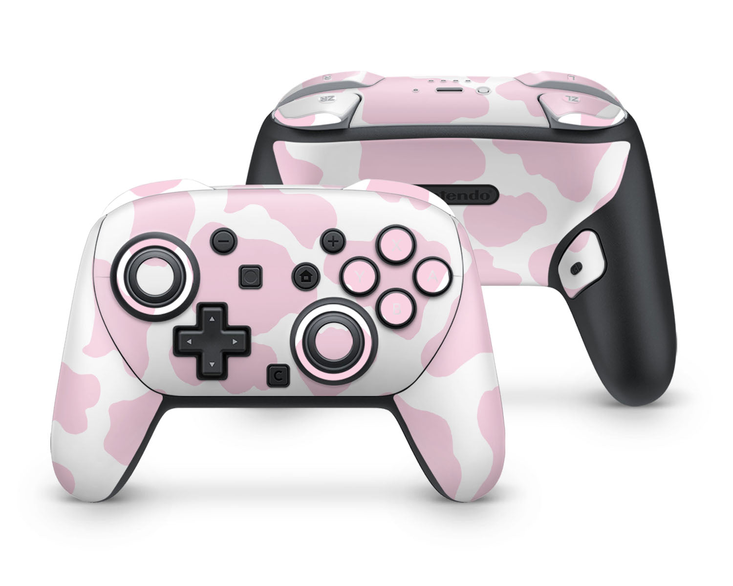 Pastel Pink Cow Print Nintendo Switch 2 Pro Controller Skin – Lux Skins ...