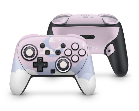 Lux Skins Nintendo Switch 2 Pro Controller Dreamy Pastel CloudsSkins - Art Clouds Skin