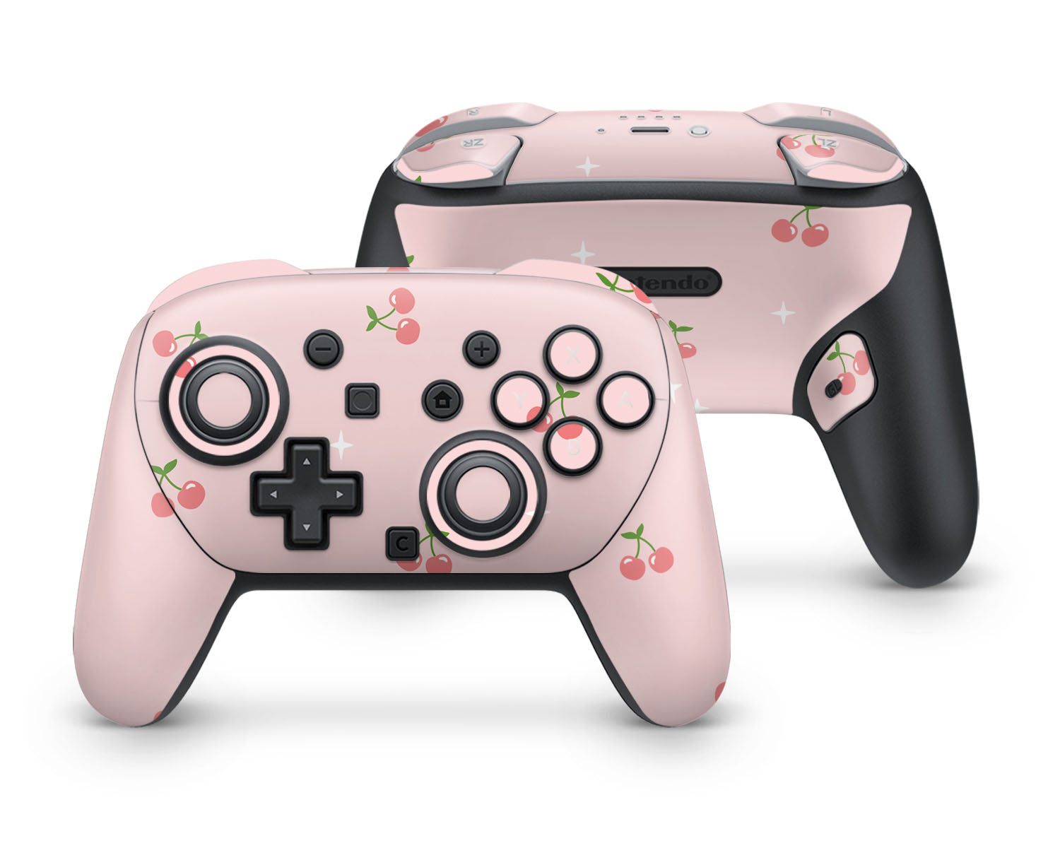 Cherry Soft Pastel Pink Nintendo Switch 2 Pro Controller Skin – Lux ...