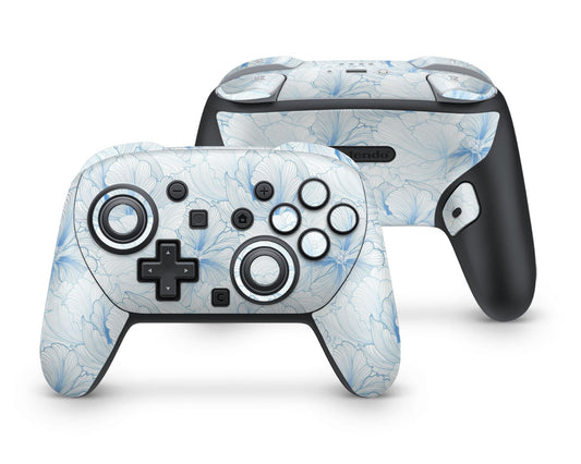 Lux Skins Nintendo Switch 2 Pro Controller Hamptons Blue FloralSkins - Art Floral Skin