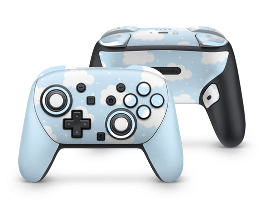 Lux Skins Nintendo Switch 2 Pro Controller Blue Sky CloudsSkins - Art Clouds Skin