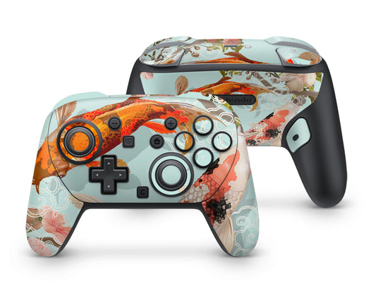 Lux Skins Nintendo Switch 2 Pro Controller Yin Yang Koi Rose LightSkins - Art Artwork Skin