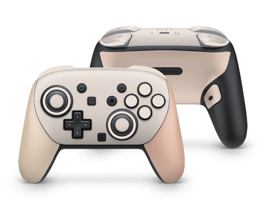 Lux Skins Nintendo Switch 2 Pro Controller Peach SouffleSkins - Solid Colours Colour Blocking Skin