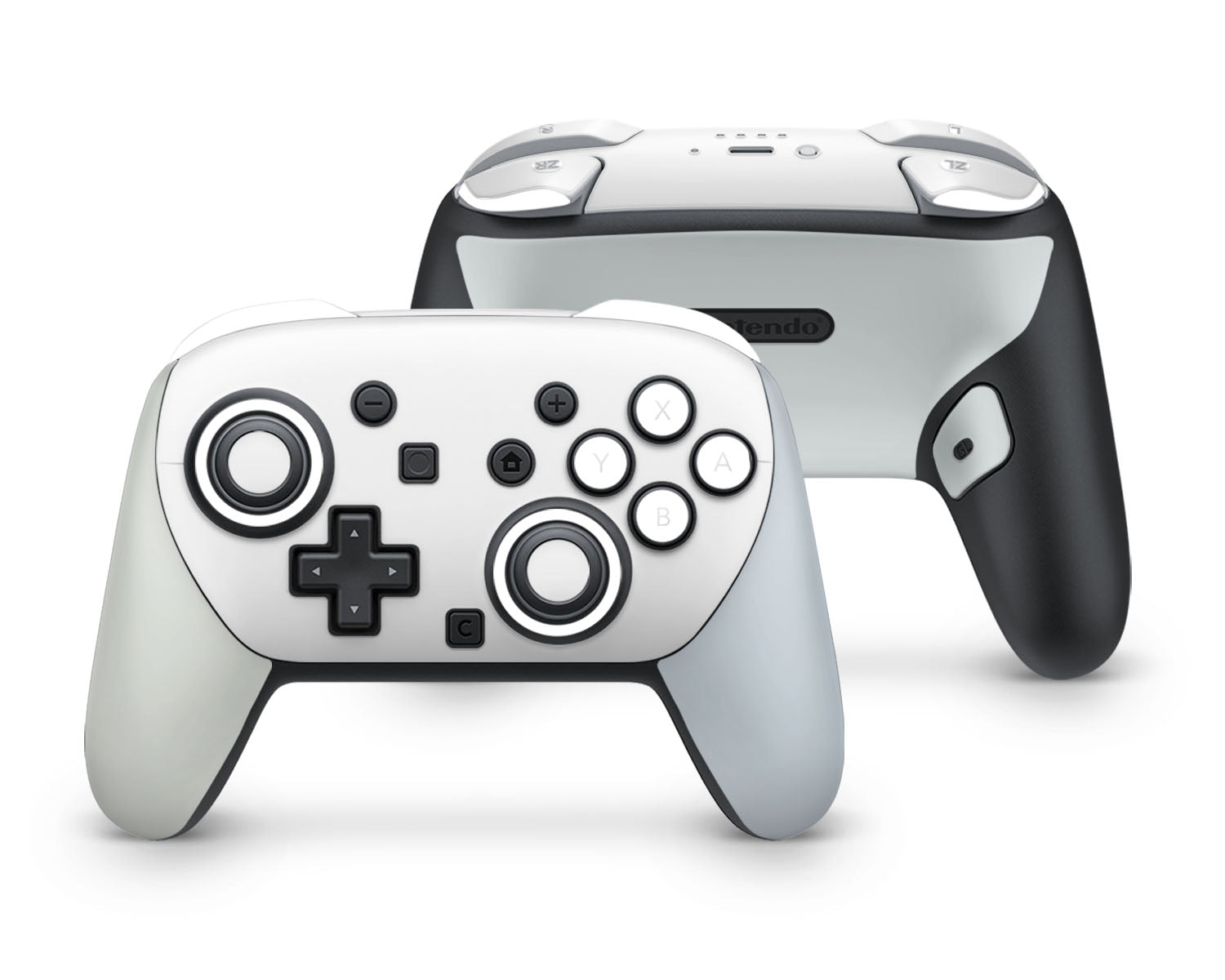 Lux Skins Nintendo Switch 2 Pro Controller Soft Ocean Breeze Pale BlueSkins - Solid Colours Colour Blocking Skin