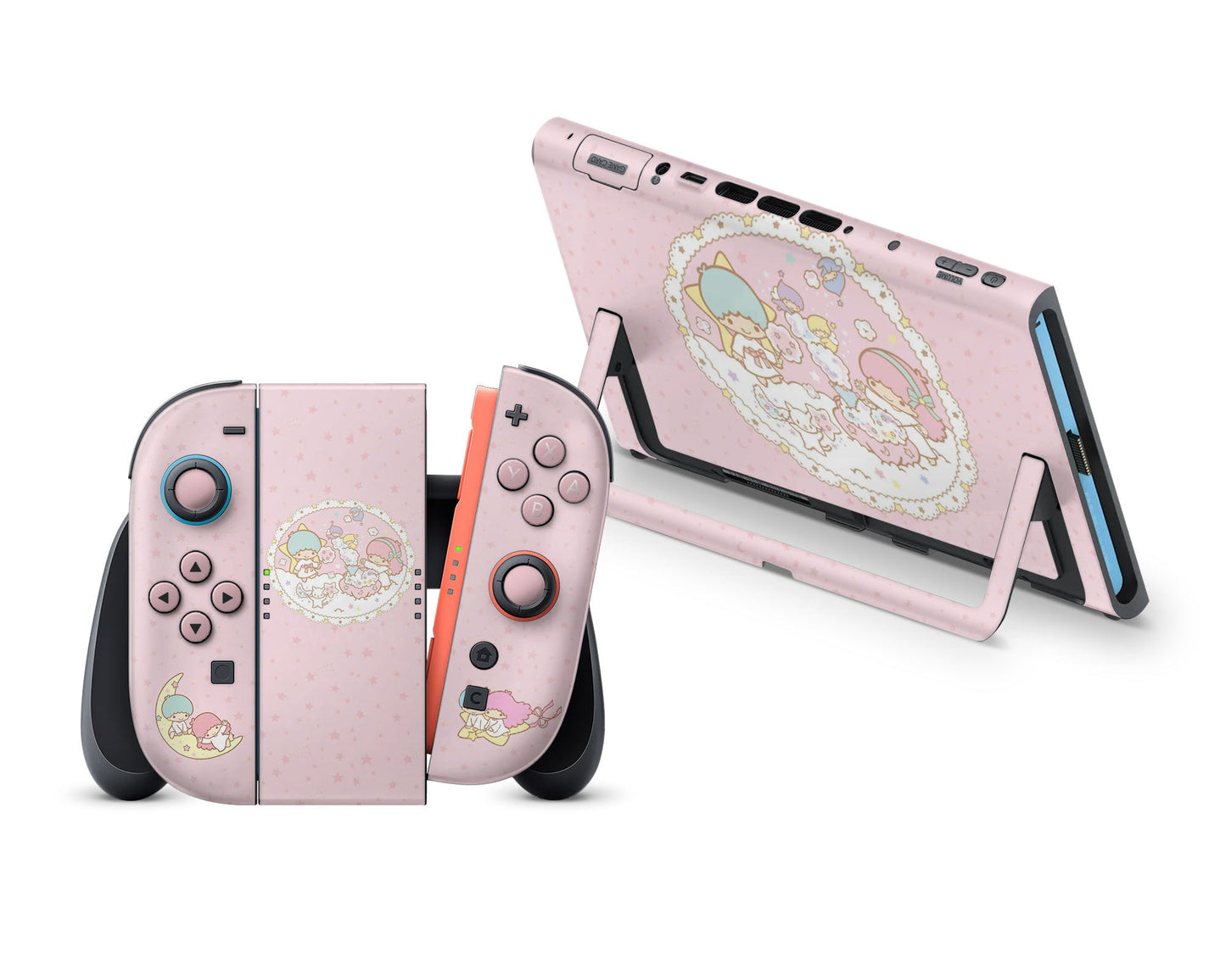 Little Twin Stars Pink Nintendo Switch 2 Skin