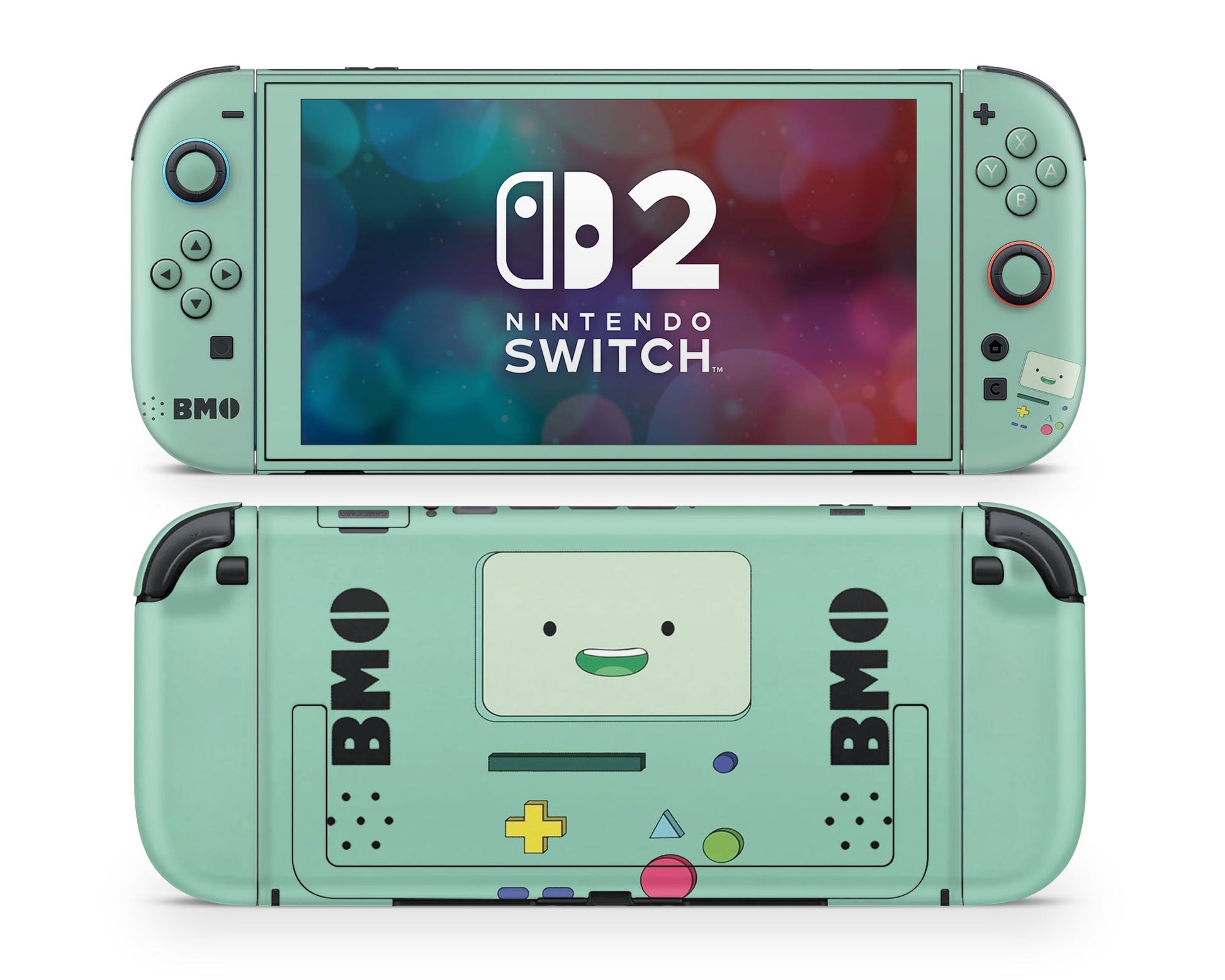Lux Skins Nintendo Switch 2 Teal Adventure Time Beemo Joycons Only Skins - Pop culture Adventure Time Skin
