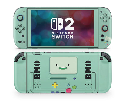 Lux Skins Nintendo Switch 2 Teal Adventure Time Beemo Joycons Only Skins - Pop culture Adventure Time Skin