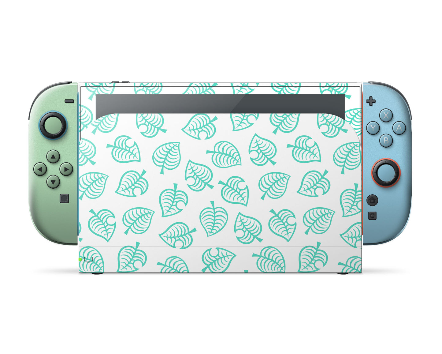 Lux Skins Nintendo Switch 2 Animal Crossing Leaf Blue Green Full Set Skins - Pop culture Animal Crossing Skin
