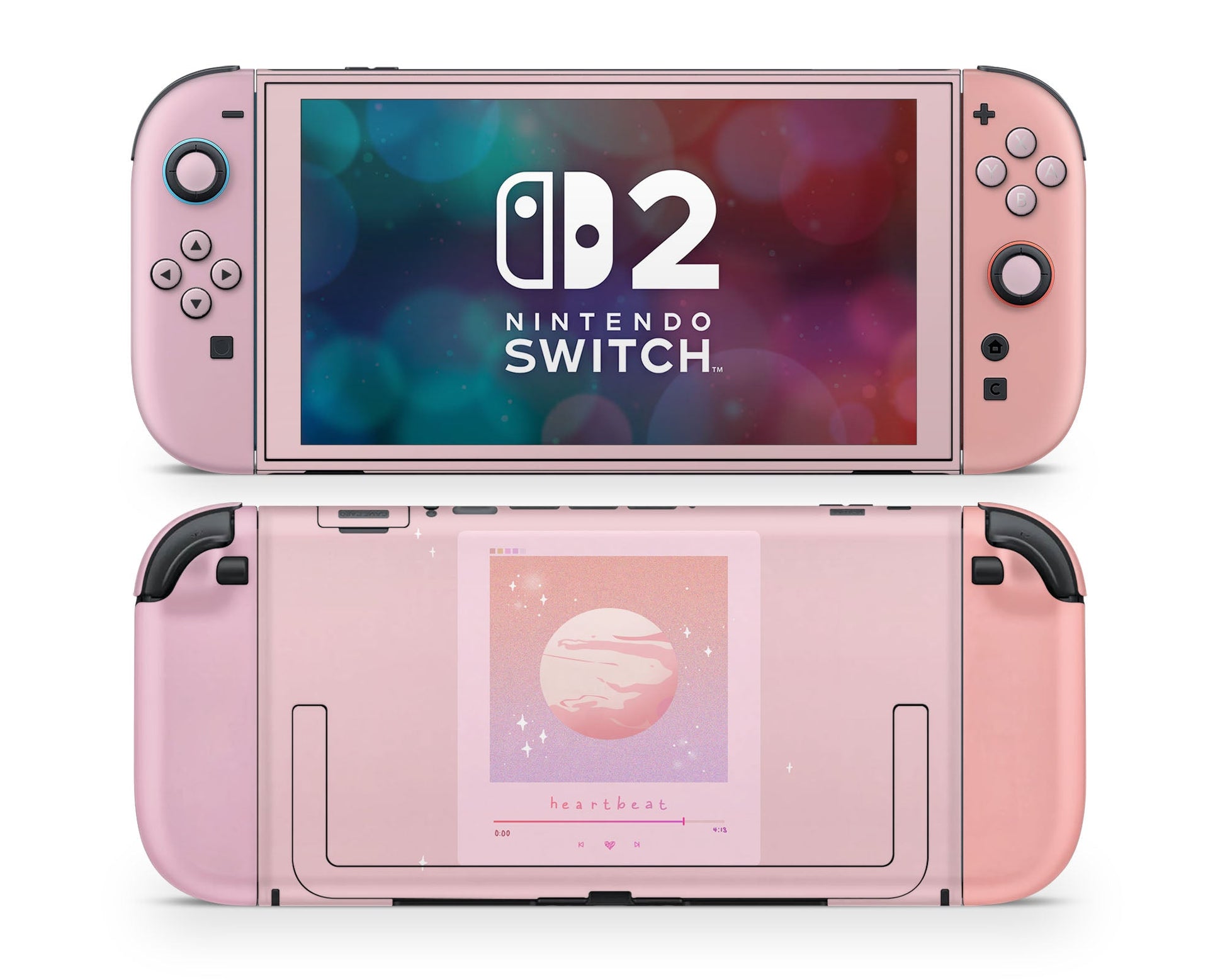 Lux Skins Nintendo Switch 2 BTS Heartbeat Joycons Only Skins - Pop culture BTS Skin