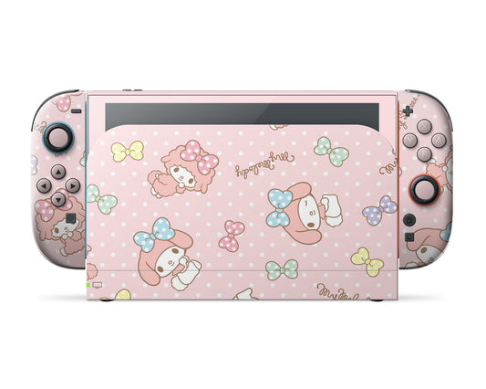 Lux Skins Nintendo Switch 2 My Melody Pink Classic no logo Skins - Pop culture Sanrio Skin