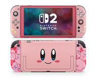 Kirby Pastel Pink Highlights Nintendo Switch 2 Skin