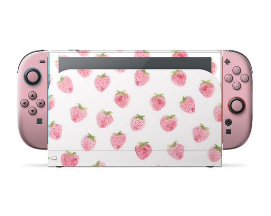 Lux Skins Nintendo Switch 2 Strawberry Pattern Cute Classic no logo Skins - Pattern Fruits Skin